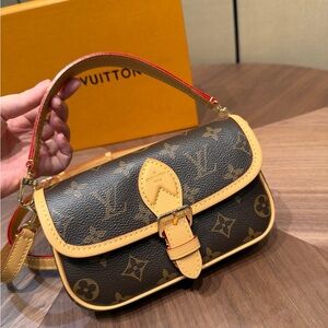 Louis Vuitton Brown and Yellow Monogram Shoulder Bag
